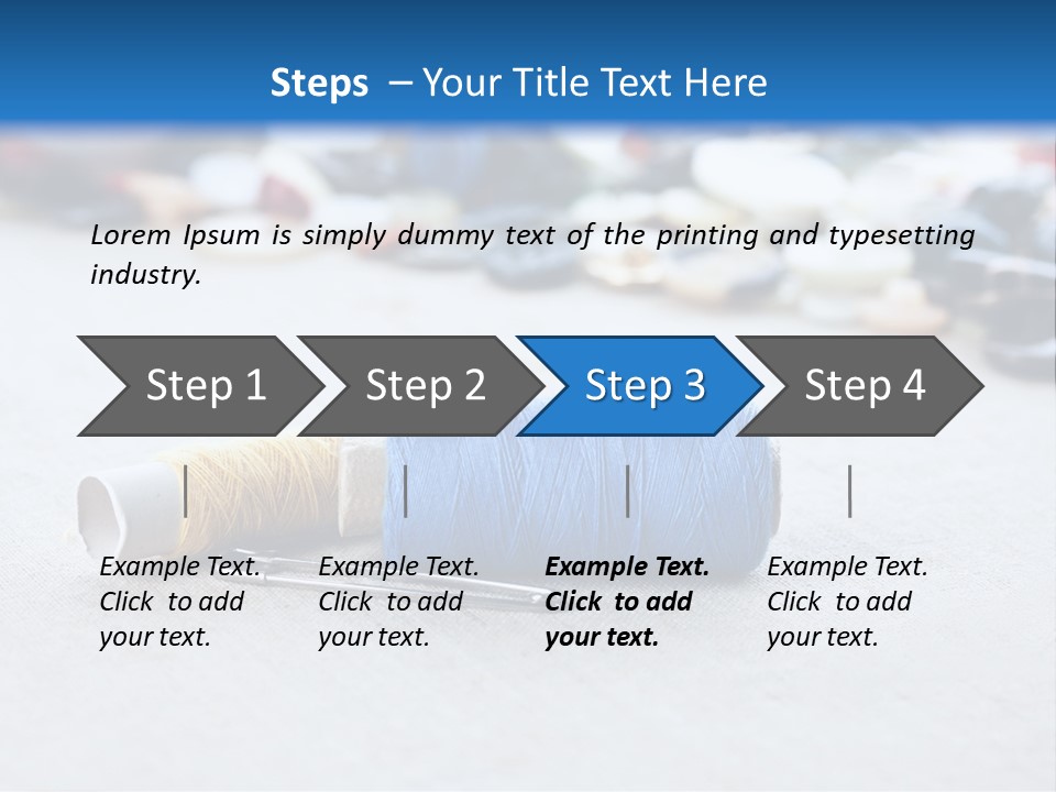 Clothes Blue Sewing PowerPoint Template