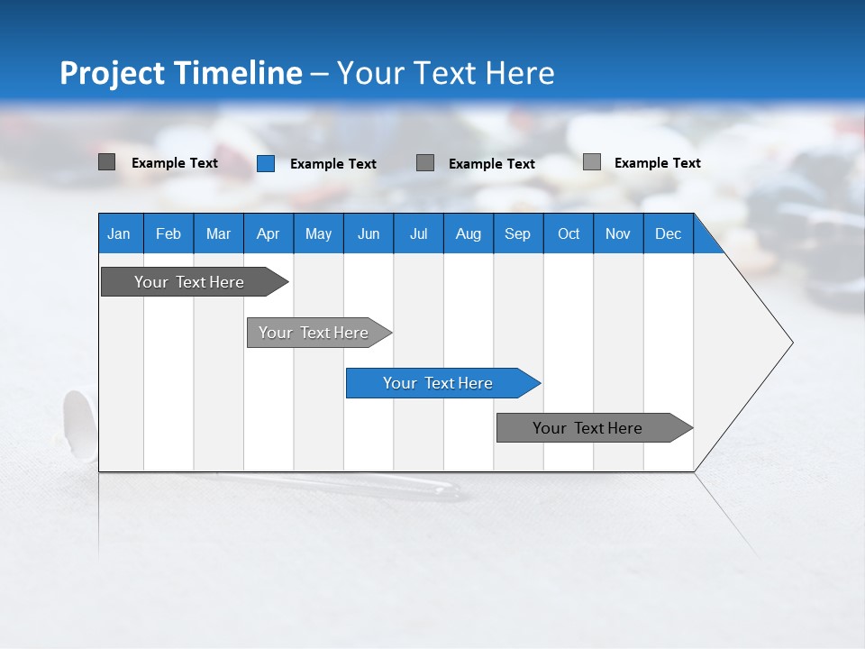 Clothes Blue Sewing PowerPoint Template