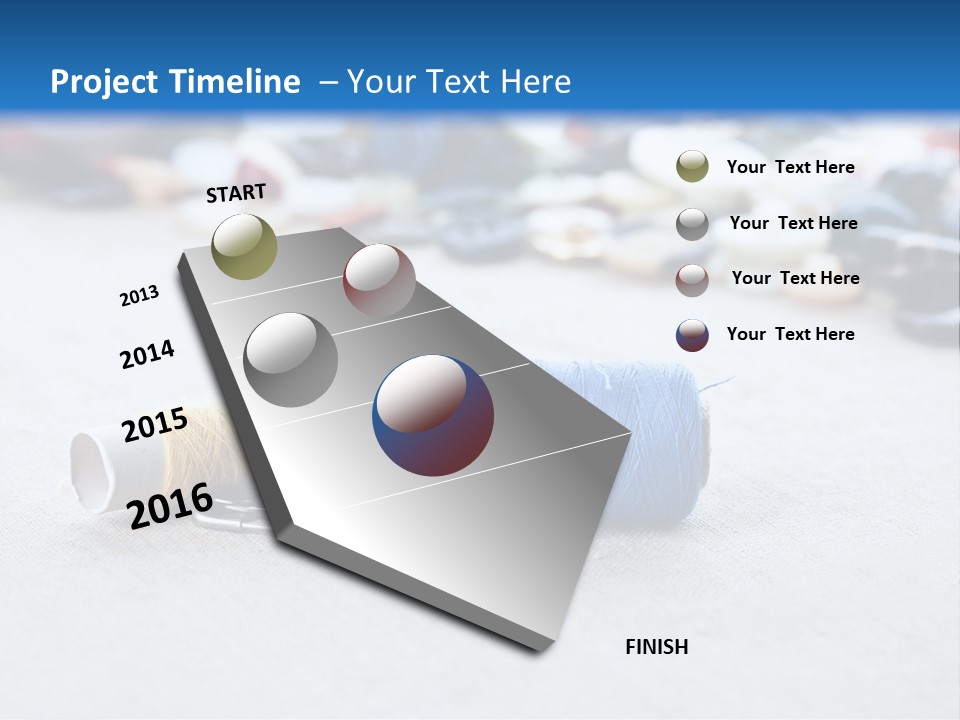 Clothes Blue Sewing PowerPoint Template