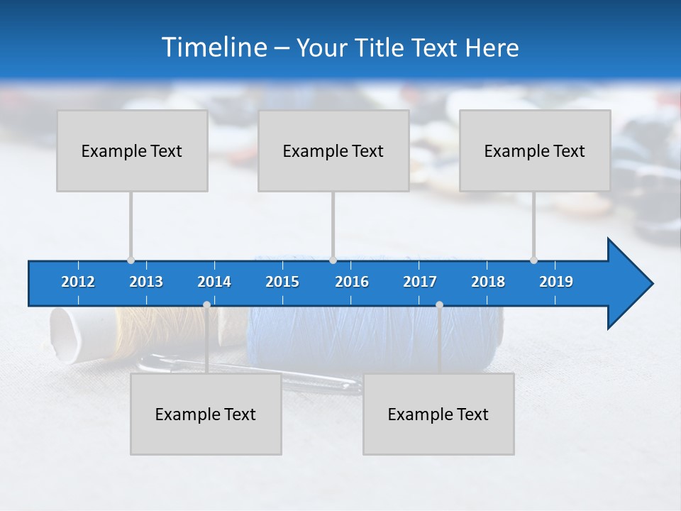 Clothes Blue Sewing PowerPoint Template