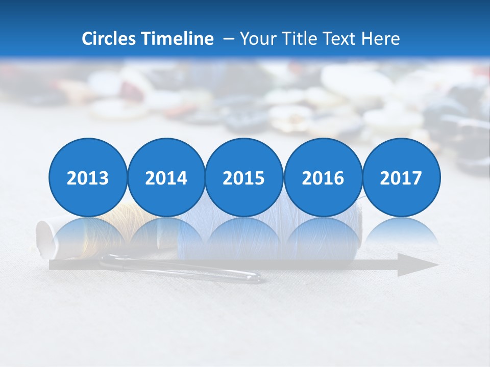 Clothes Blue Sewing PowerPoint Template