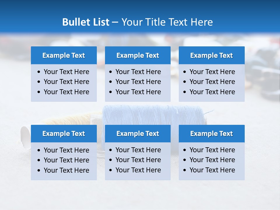 Clothes Blue Sewing PowerPoint Template