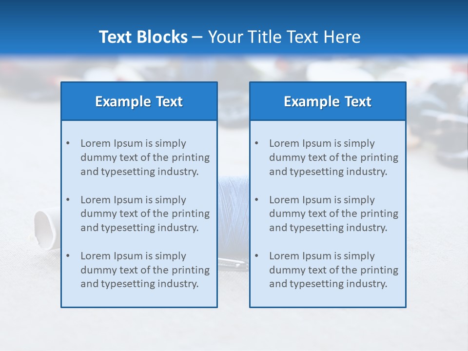 Clothes Blue Sewing PowerPoint Template