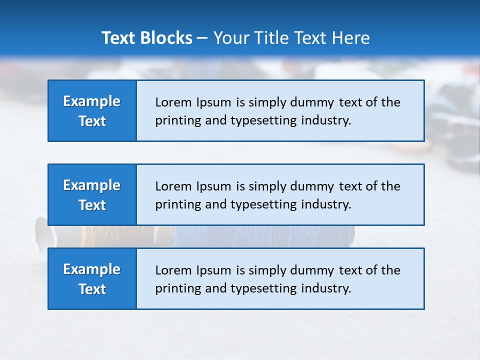Clothes Blue Sewing PowerPoint Template