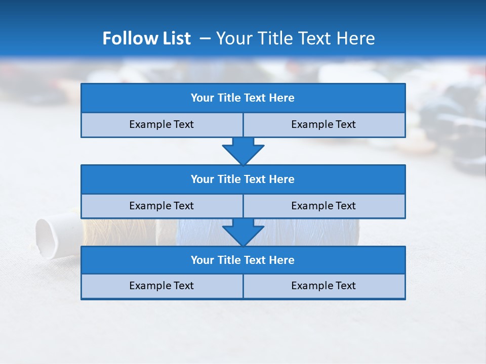 Clothes Blue Sewing PowerPoint Template