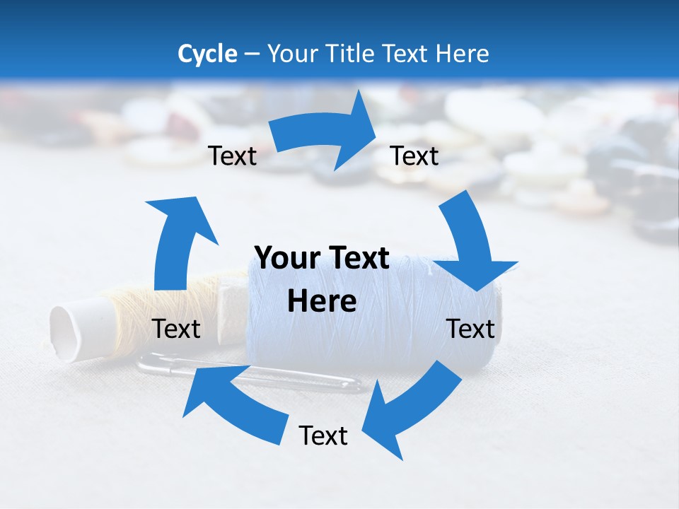 Clothes Blue Sewing PowerPoint Template