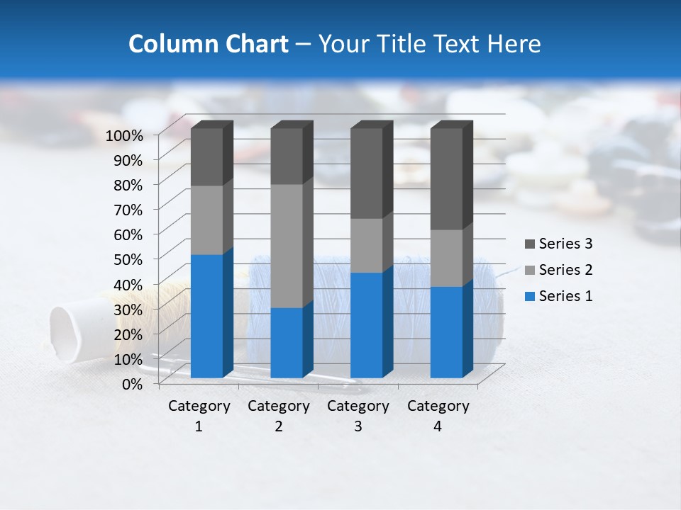 Clothes Blue Sewing PowerPoint Template