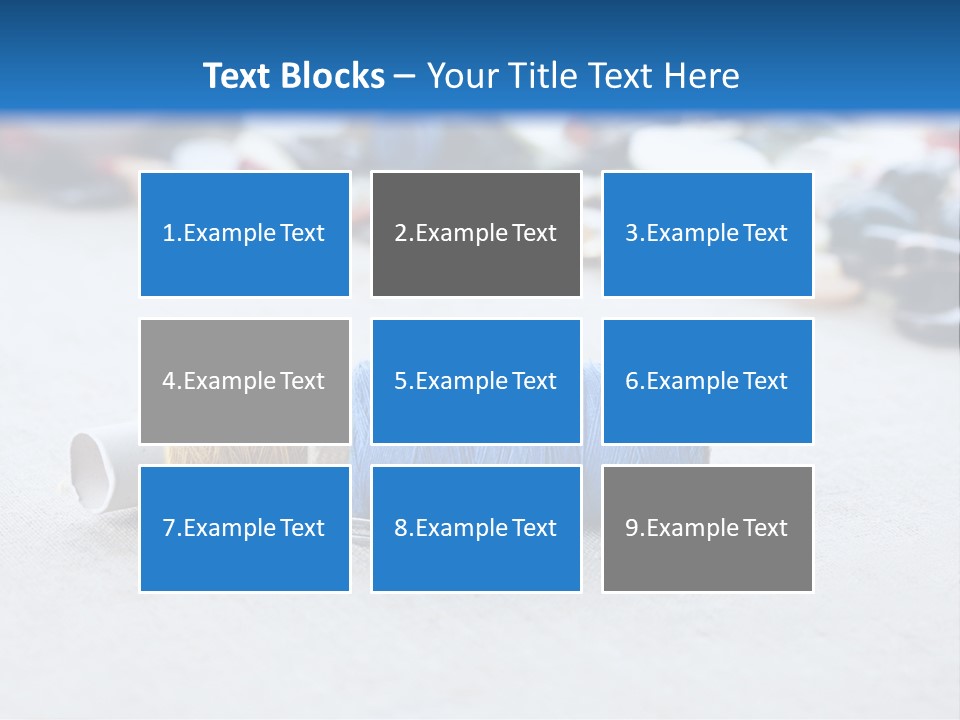 Clothes Blue Sewing PowerPoint Template