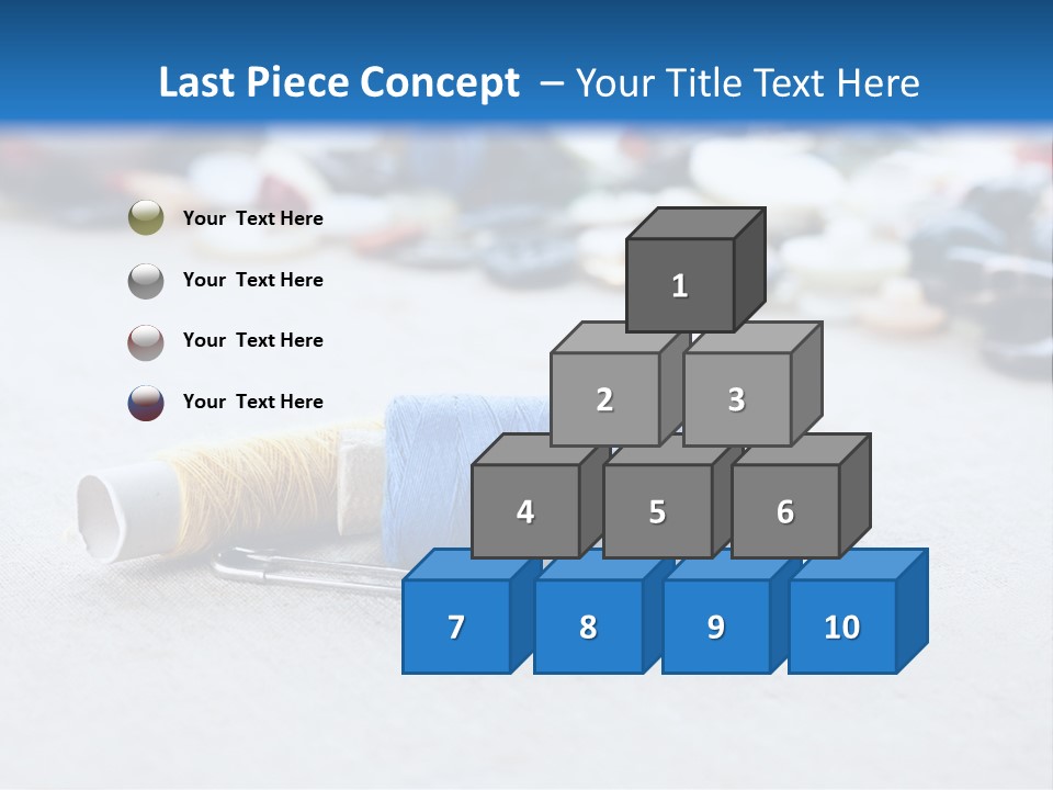 Clothes Blue Sewing PowerPoint Template