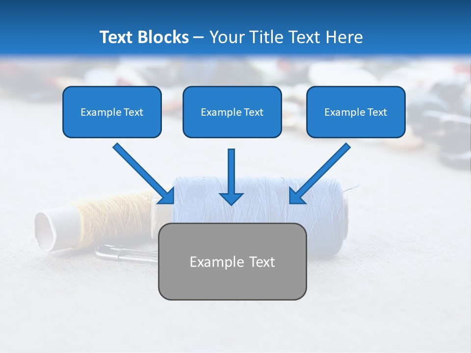Clothes Blue Sewing PowerPoint Template