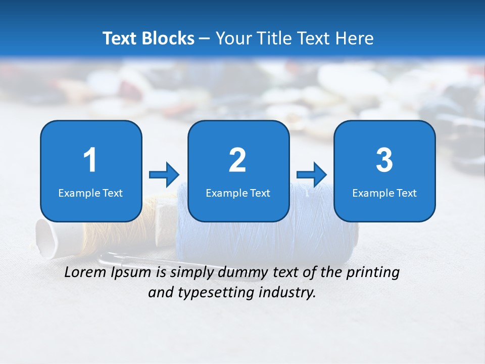 Clothes Blue Sewing PowerPoint Template