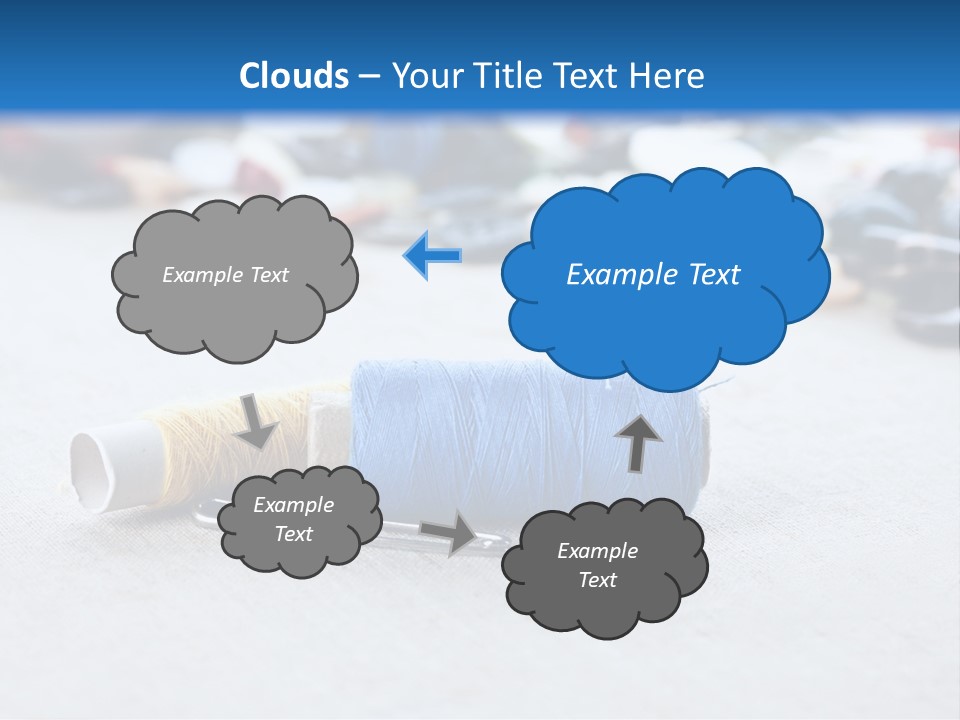 Clothes Blue Sewing PowerPoint Template