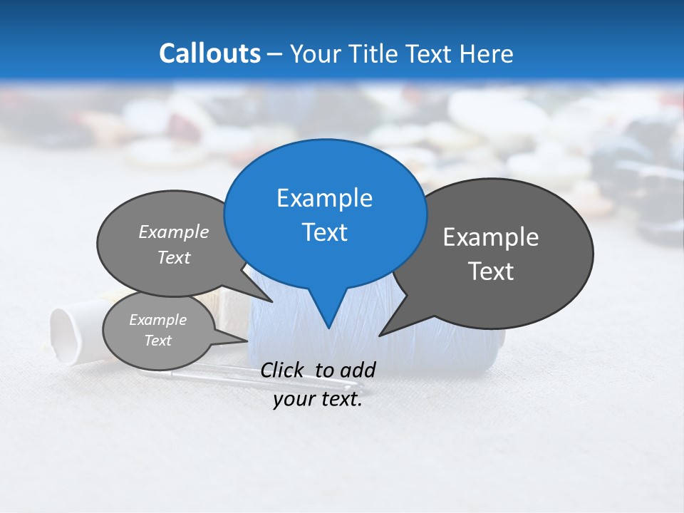 Clothes Blue Sewing PowerPoint Template