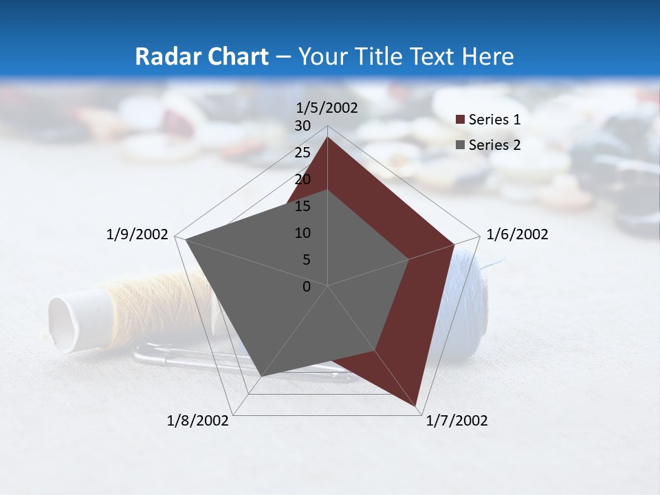 Clothes Blue Sewing PowerPoint Template