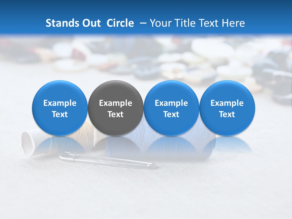 Clothes Blue Sewing PowerPoint Template