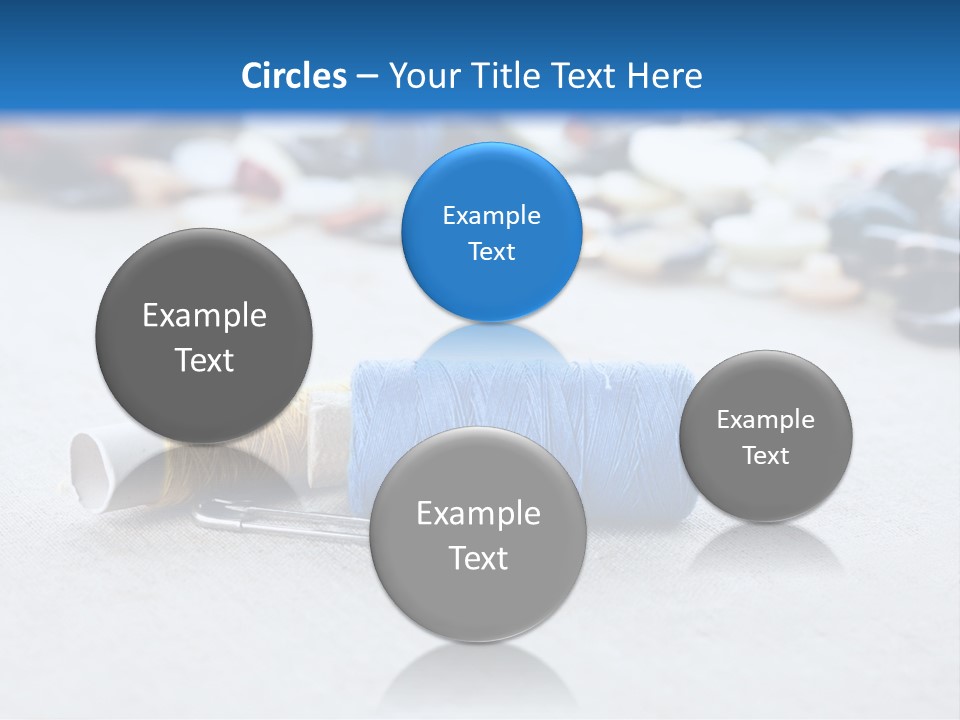 Clothes Blue Sewing PowerPoint Template