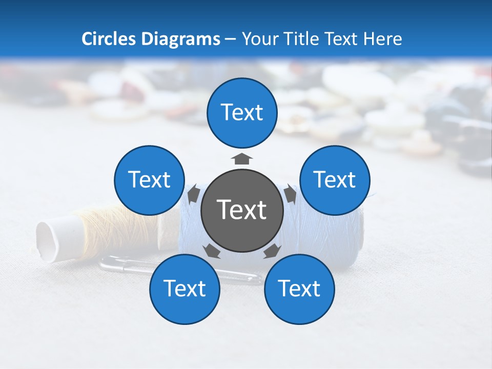 Clothes Blue Sewing PowerPoint Template