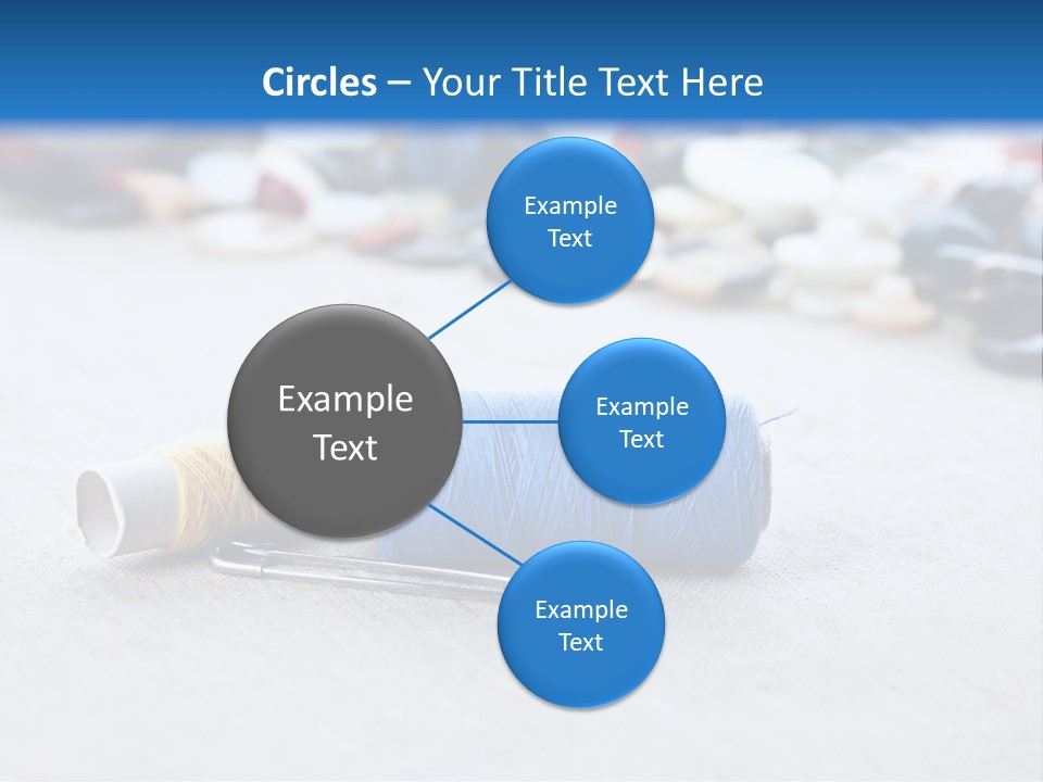 Clothes Blue Sewing PowerPoint Template