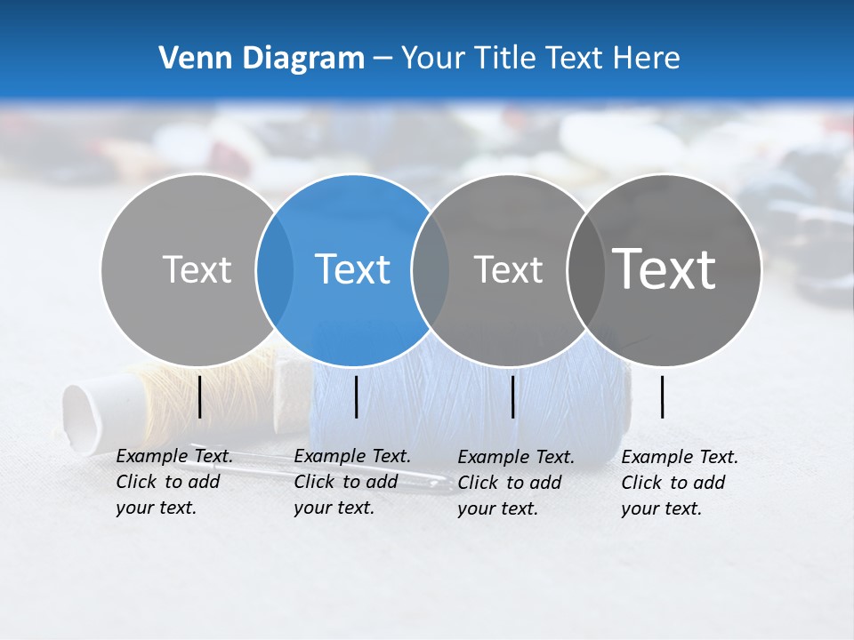 Clothes Blue Sewing PowerPoint Template