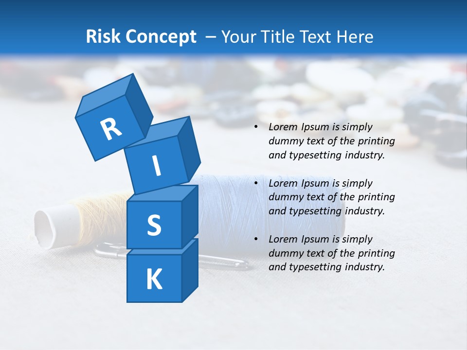 Clothes Blue Sewing PowerPoint Template