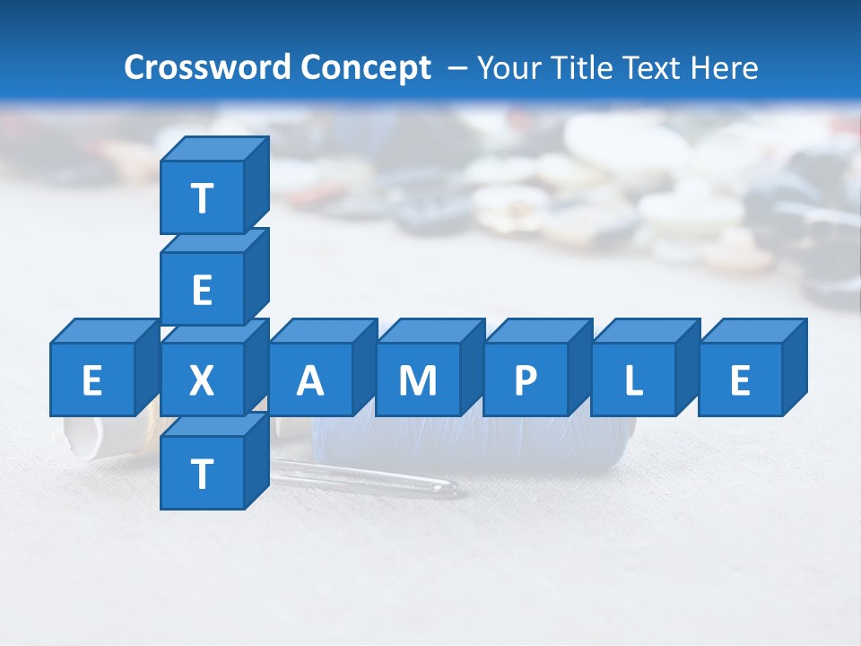 Clothes Blue Sewing PowerPoint Template