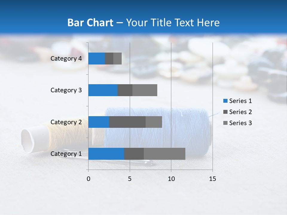 Clothes Blue Sewing PowerPoint Template