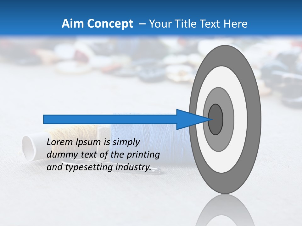 Clothes Blue Sewing PowerPoint Template