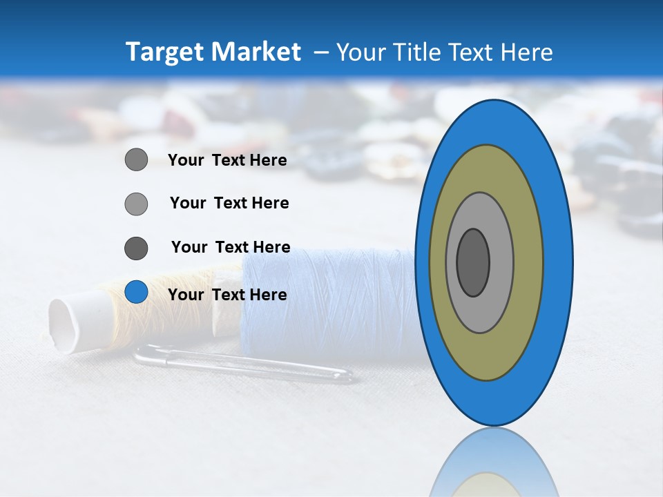 Clothes Blue Sewing PowerPoint Template