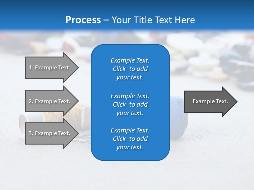 Clothes Blue Sewing PowerPoint Template