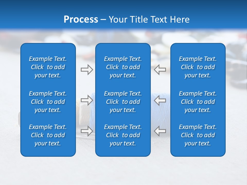Clothes Blue Sewing PowerPoint Template