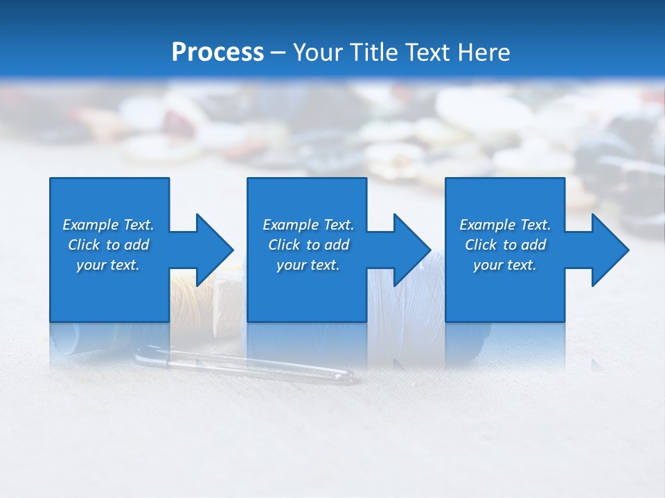Clothes Blue Sewing PowerPoint Template