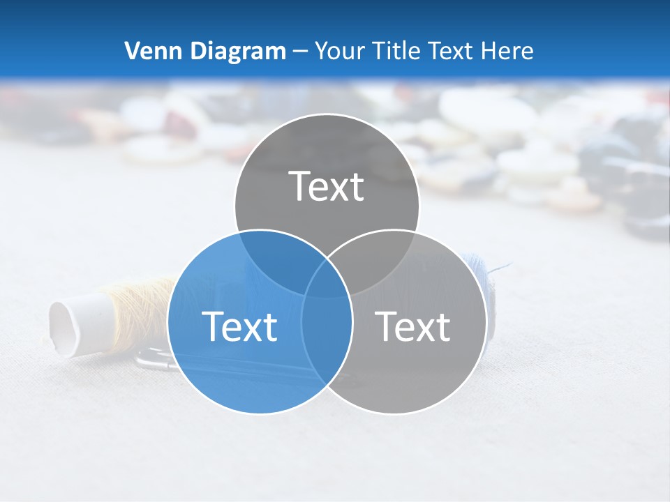 Clothes Blue Sewing PowerPoint Template