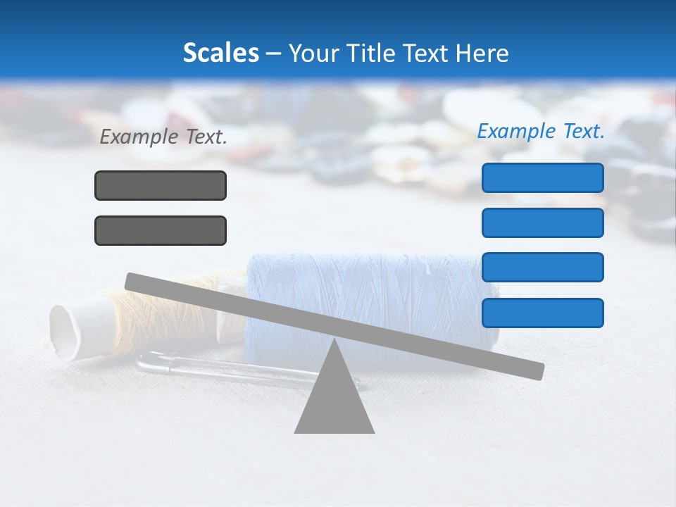 Clothes Blue Sewing PowerPoint Template