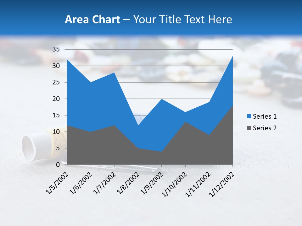Clothes Blue Sewing PowerPoint Template