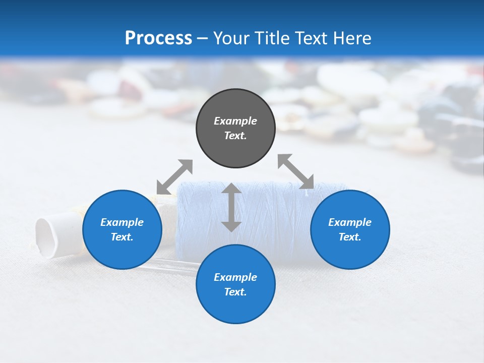 Clothes Blue Sewing PowerPoint Template