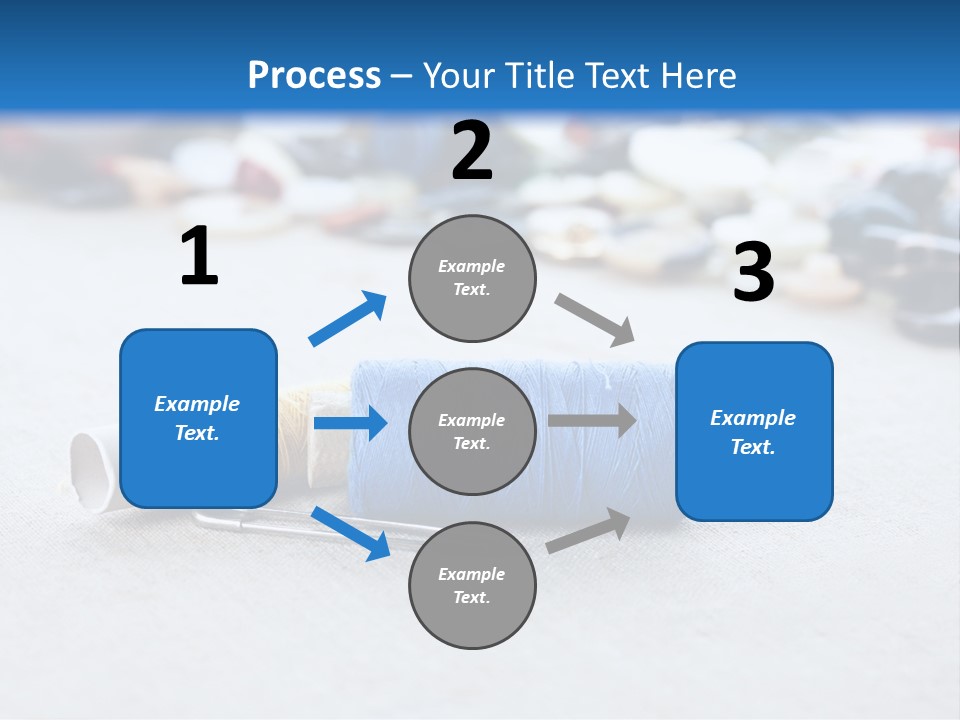 Clothes Blue Sewing PowerPoint Template