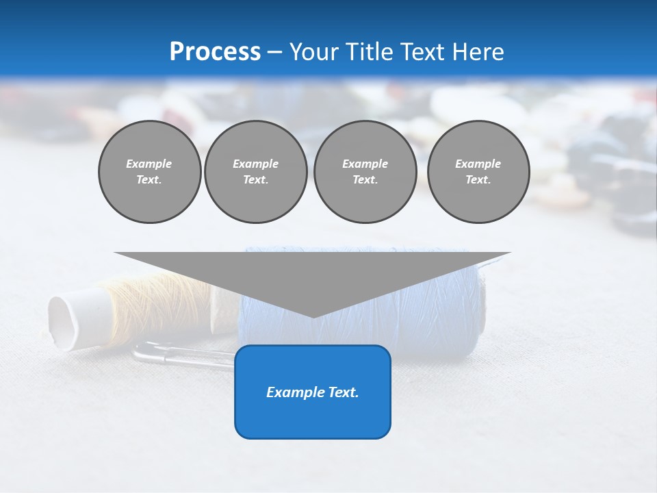 Clothes Blue Sewing PowerPoint Template