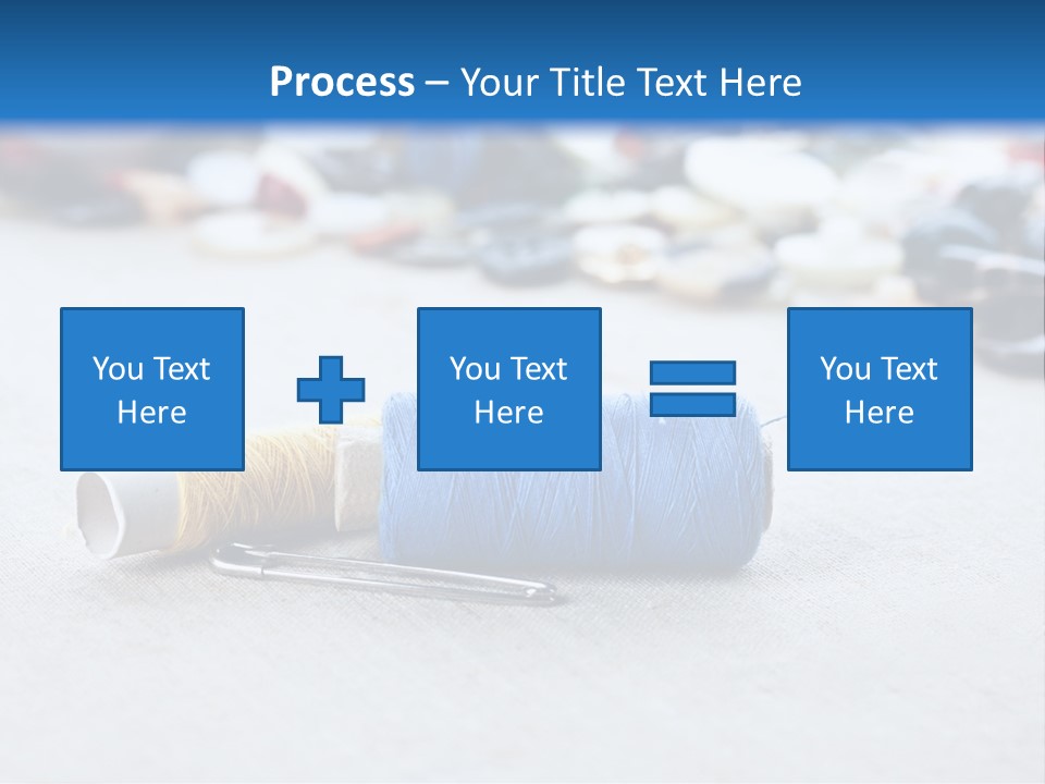 Clothes Blue Sewing PowerPoint Template