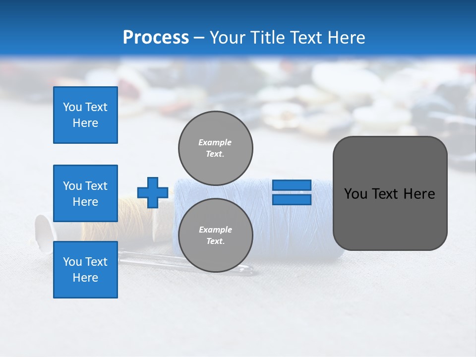 Clothes Blue Sewing PowerPoint Template