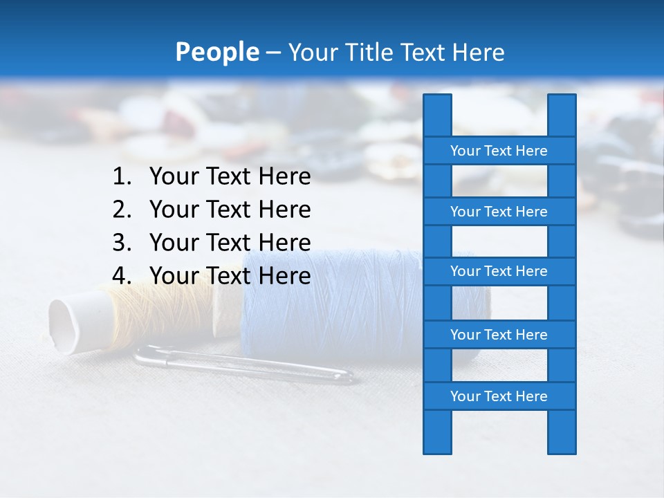 Clothes Blue Sewing PowerPoint Template