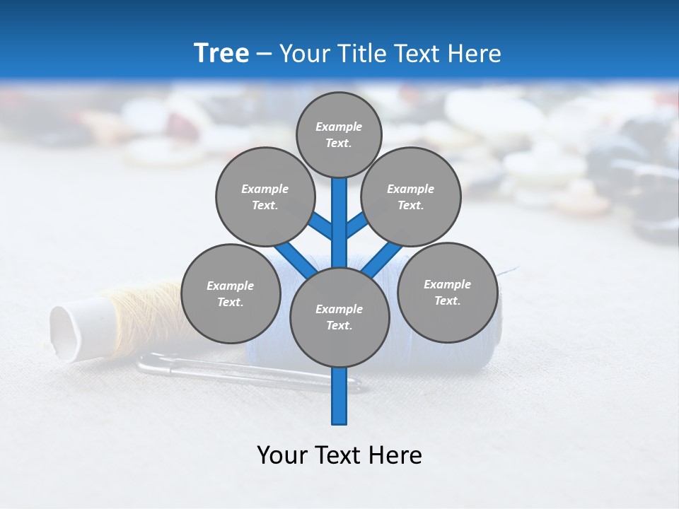 Clothes Blue Sewing PowerPoint Template