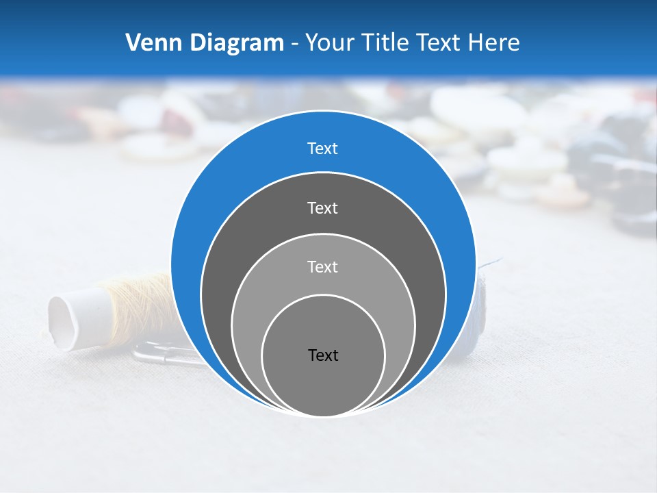 Clothes Blue Sewing PowerPoint Template