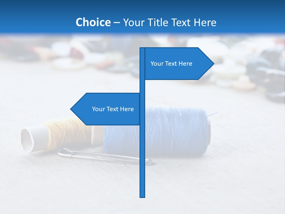 Clothes Blue Sewing PowerPoint Template