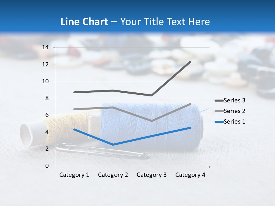 Clothes Blue Sewing PowerPoint Template