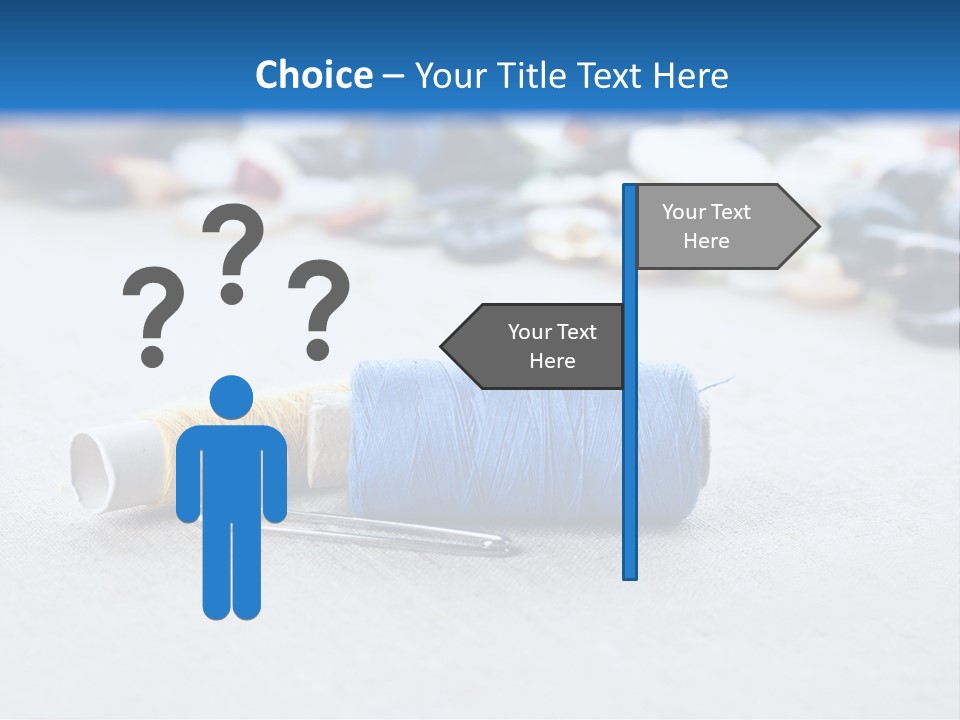 Clothes Blue Sewing PowerPoint Template