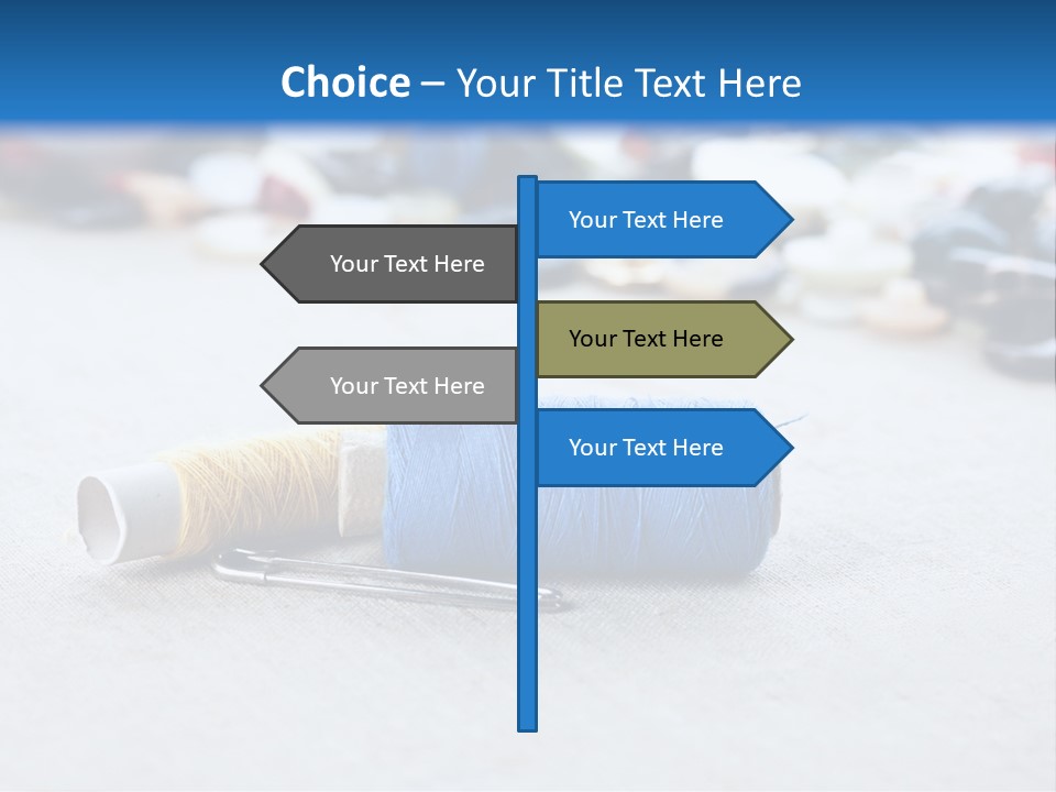 Clothes Blue Sewing PowerPoint Template