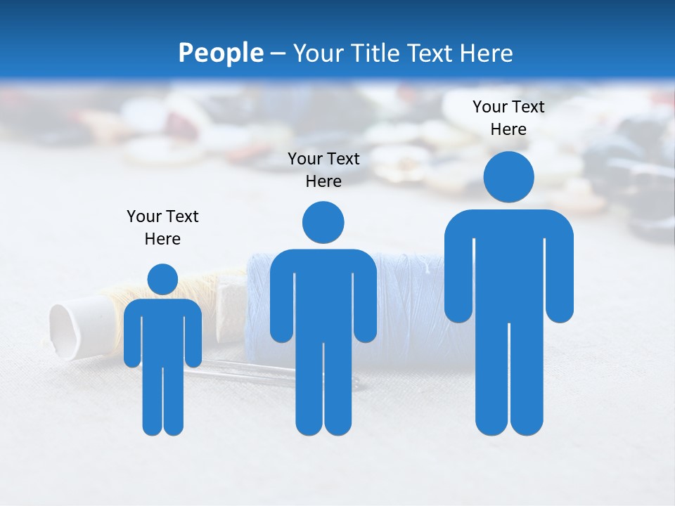 Clothes Blue Sewing PowerPoint Template