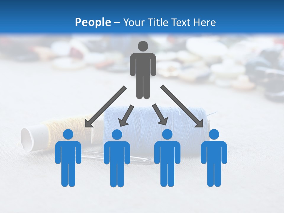 Clothes Blue Sewing PowerPoint Template