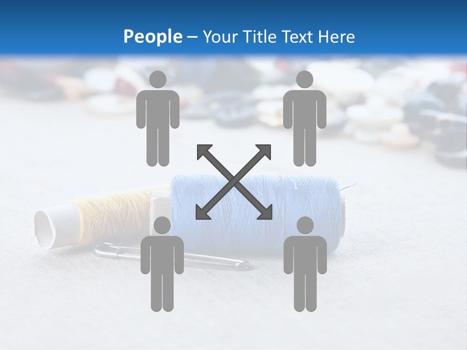 Clothes Blue Sewing PowerPoint Template