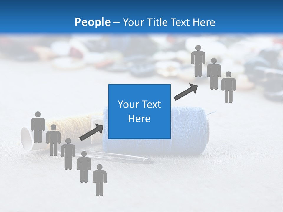 Clothes Blue Sewing PowerPoint Template